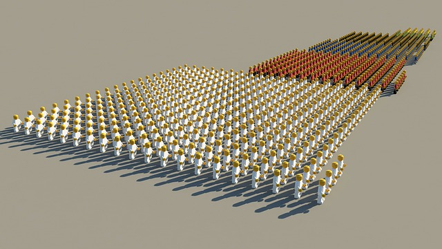 A diverse group of poll workers assisting voters at a precinct