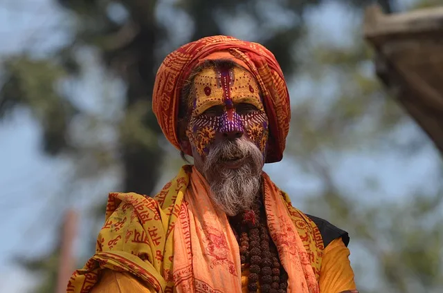 Sadhus and devotees at Pashupatinath during Maha Shivaratri